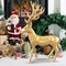 Standing Reindeer Statue Aluminum Deer Sculpture for Indoors Christmas Decor